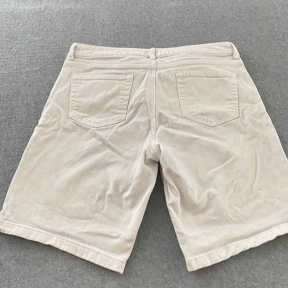 Garnet Hill Denim Shorts Womens 33w White 9in Inseam Casual Jean Stretch - Picture 8 of 14